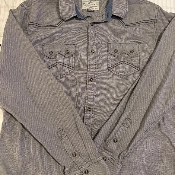 Cody James Authentic Western Long Sleeve Snap Shirt – Size XL - Picture 4 of 4